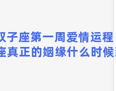 双子座第一周爱情运程 双子座真正的姻缘什么时候到来